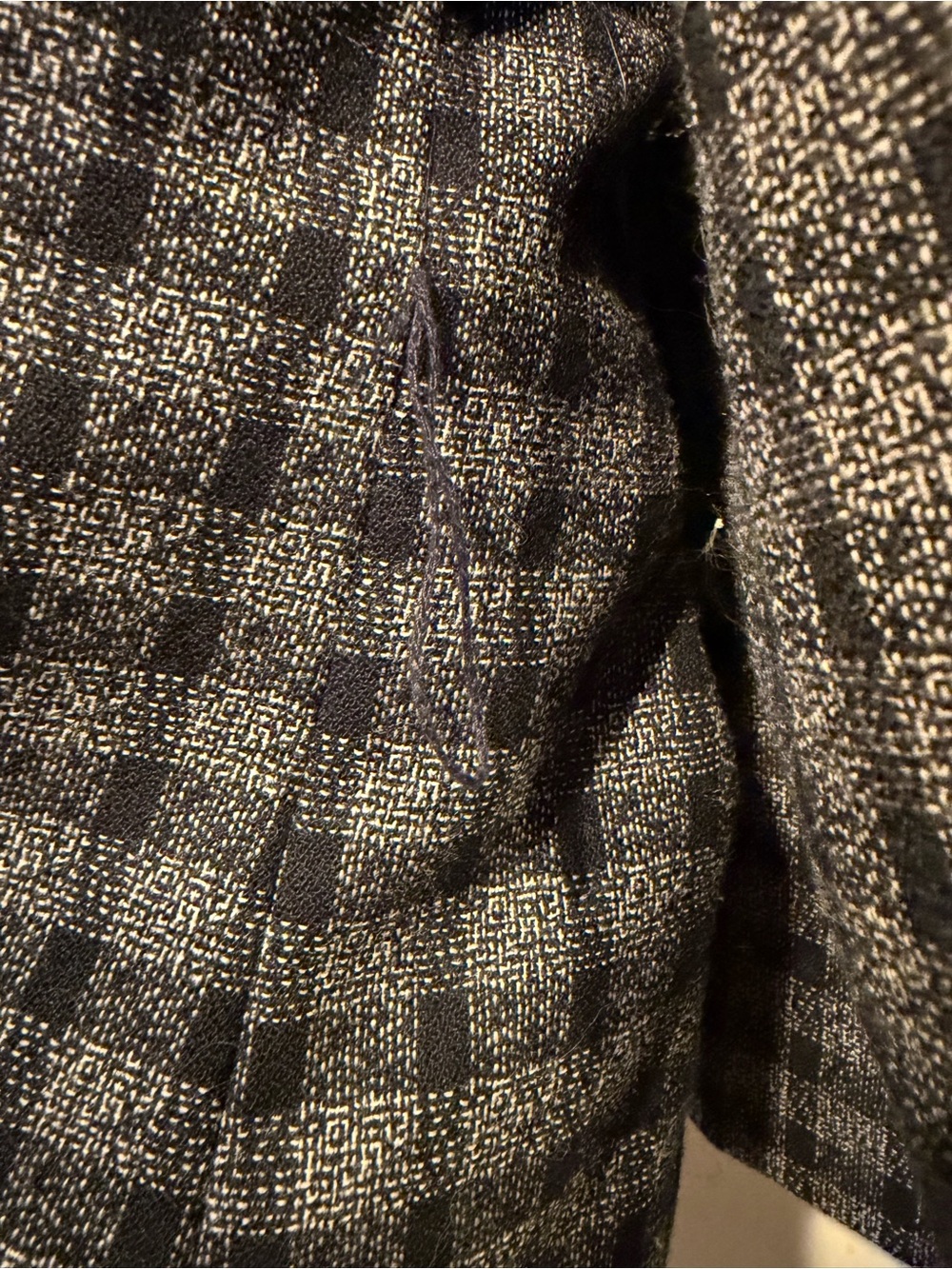 Vintage Christian Dior The Suit Women's Gray Plaid Suit Jacket & Pencil Skirt - Picture 7 of 14